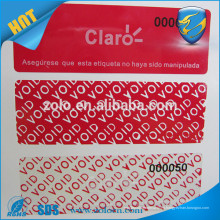 China Direct Fabricante sello de seguridad personal adhesivo para logotipo personalizado cinta de embalaje